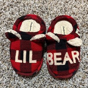 Lil Bear Red Plaid Kids Shoes